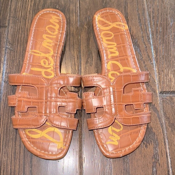 Sam Edelman brown preppy slip on sandals size 7 1/2 - Picture 3 of 6